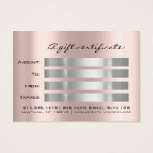 Geschenkgutscheine Tropfen Holidays Gray Makeup Fo (Rückseite)