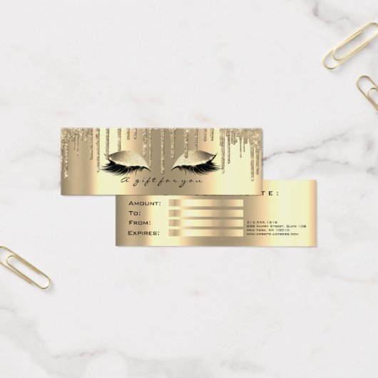 Geschenkgutscheine Tropfen Imitate Gold Lash Makeu (Büro)