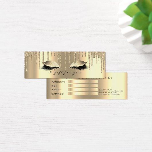 Geschenkgutscheine Tropfen Imitate Gold Lash Makeu (Schreibtisch)