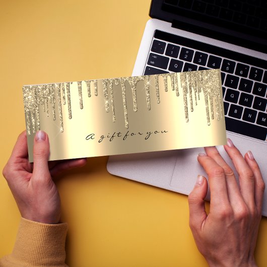 Geschenkgutscheine Tropfen Imitate Gold Makeup Kle