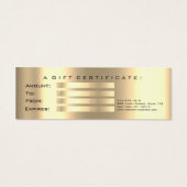 Geschenkgutscheine Tropfen Imitate Gold Makeup Kle (Rückseite)