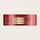 Geschenkgutscheine Tropfen Marsala Gold Makeup Kle (Rückseite)