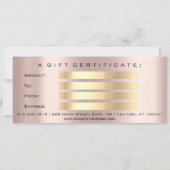 Geschenkgutscheine Tropfen Schwarz-weiß Makeup Einladung (Rückseite)