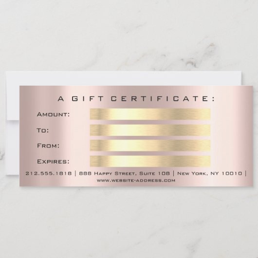 Geschenkgutscheine Tropfen Schwarz-weiß Makeup Einladung (Rückseite)