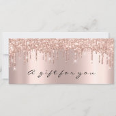 Geschenkgutscheine Tropfen Schwarz-weiß Makeup Einladung (Vorderseite)