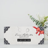 Geschenkgutscheine | Vintag Black Laced Hair Salon (Stehend Vorderseite)