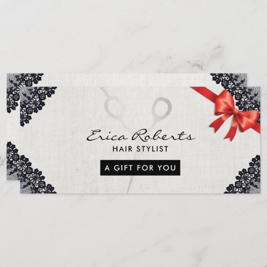 Geschenkgutscheine | Vintag Black Laced Hair Salon (Vorne/Hinten)