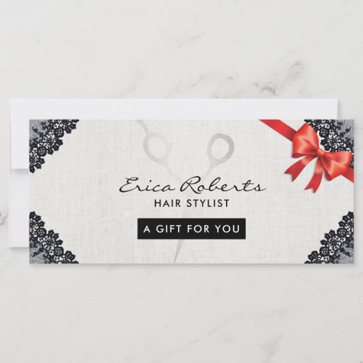 Geschenkgutscheine | Vintag Black Laced Hair Salon (Vorderseite)