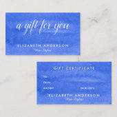 Geschenkgutscheine Visitenkarte (Vorne/Hinten)