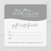 Geschenkgutscheine von Classy Damask (Rückseite)