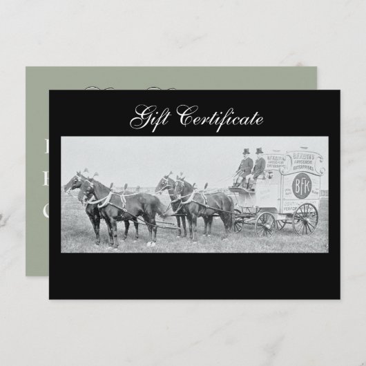 Geschenkgutschrift 🎁 benutzerdefinierbare Vorlage (Vorne/Hinten)