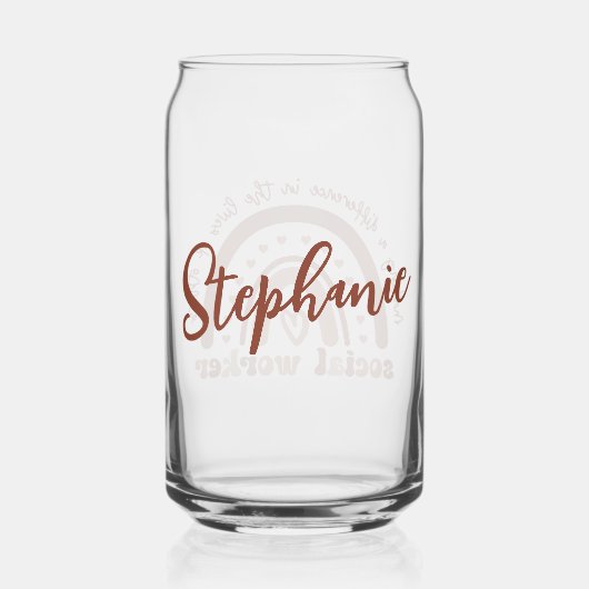 Geschenkgutschrift für Abschluss für Sozialarbeite Dosenglas (Rückseite)