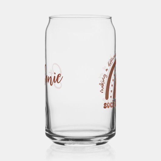 Geschenkgutschrift für Abschluss für Sozialarbeite Dosenglas (Rechts)