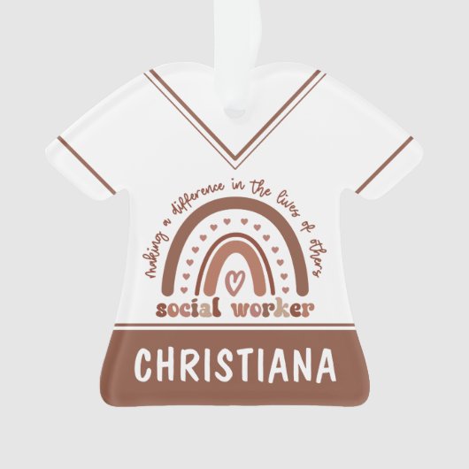 Geschenkgutschrift für Abschluss für Sozialarbeite Ornament (Vorderseite)