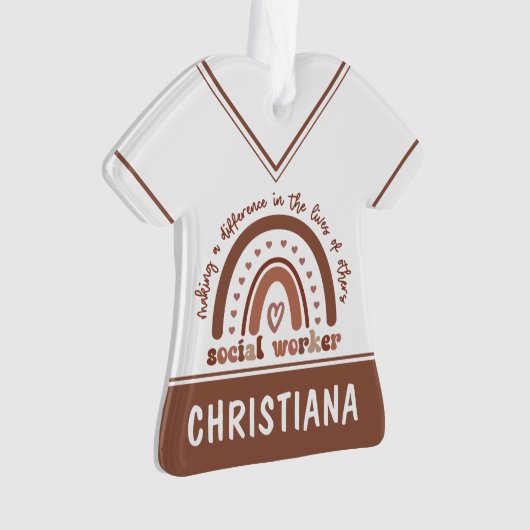 Geschenkgutschrift für Abschluss für Sozialarbeite Ornament (Vorderseite)