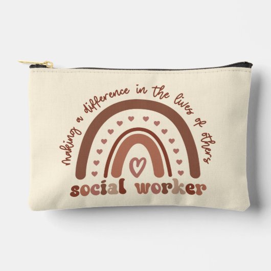 Geschenkgutschrift für Abschluss für Sozialarbeite Zubehörtasche (Vorderseite)