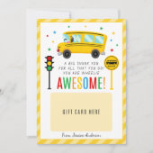 Geschenkgutschrift für Busfahrer Danke an den Kart Einladung (Vorderseite)