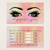 Geschenkgutschrift für die Rose Ombre Lashes Makeu (Vorne & Hinten)