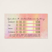 Geschenkgutschrift für die Rose Ombre Lashes Makeu (Rückseite)