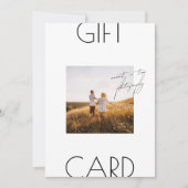 Geschenkgutschrift für Minimalistische Skriptfotog (Vorderseite)
