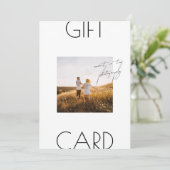 Geschenkgutschrift für Minimalistische Skriptfotog (Stehend Vorderseite)