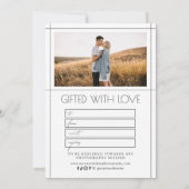 Geschenkgutschrift für Minimalistische Skriptfotog (Rückseite)