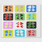Geschenkgutschrift für stilisierte Poker Geschenkpapier (Flach)