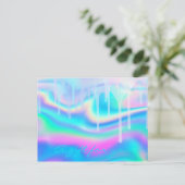 Geschenkgutschrift Holograph Unicorn Rainbow Liqui Postkarte (Stehend Vorderseite)