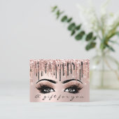 Geschenkgutschrift Makeup Eyelash Haare Microbladi Visitenkarte (Stehend Vorderseite)