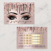 Geschenkgutschrift Makeup Eyelash Haare Microbladi Visitenkarte (Vorne/Hinten)