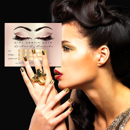 Geschenkgutschrift Makeup Kosmetologe Lash Pink Postkarte