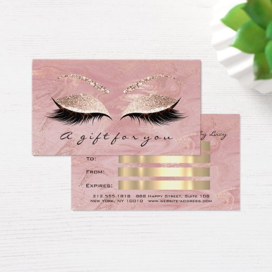 Geschenkgutschrift Marmor Rosa Lash Extension Make (Schreibtisch)