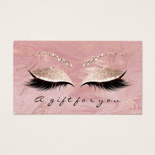 Geschenkgutschrift Marmor Rosa Lash Extension Make (Vorderseite)
