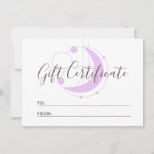 Geschenkgutschrift metaphysische geometrische Mond Einladung (Vorderseite)