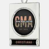 Geschenkgutschrift mit CMA-Zertifizierung Banner-Ornament Silber (Links)