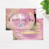 Geschenkgutschrift Nails Pink Makeup Tropfen QR Co (Schreibtisch)