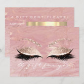 Geschenkgutschrift Pastell Pink Lashes (Vorne/Hinten)