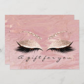 Geschenkgutschrift Pastell Pink Lashes (Vorne/Hinten)