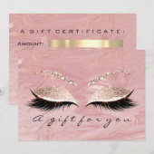 Geschenkgutschrift Pastell Pink Lashes (Vorne/Hinten)