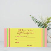 Geschenkgutschrift Regenbogenstreifen (Stehend Vorderseite)