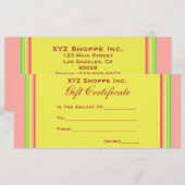 Geschenkgutschrift Regenbogenstreifen (Vorne/Hinten)