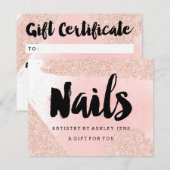 Geschenkgutschrift Rose Gold Glitzer rosa Nails (Vorne/Hinten)