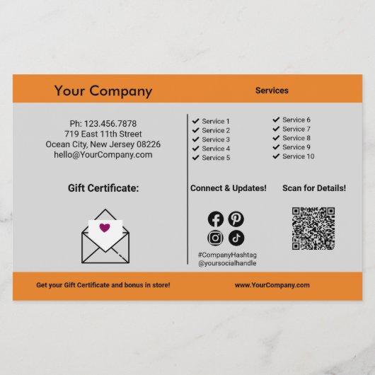 Geschenkgutschrift und Bonus Werbeaktion für klein Flyer (Hinten)