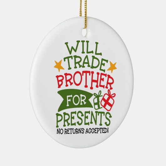 Geschenkhändler | Custom Foto Funny Keramik Ornament (Rechts)