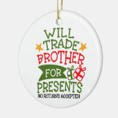 Geschenkhändler | Custom Foto Funny Keramik Ornament (Links)