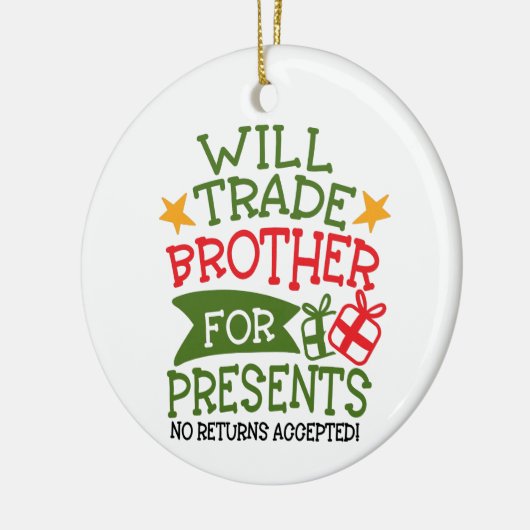 Geschenkhändler | Custom Foto Funny Keramik Ornament (Links)