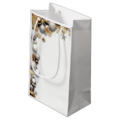 Geschenkhülle "Goldene Kugel" Kleine Geschenktüte (Rückseite Schrägansicht)