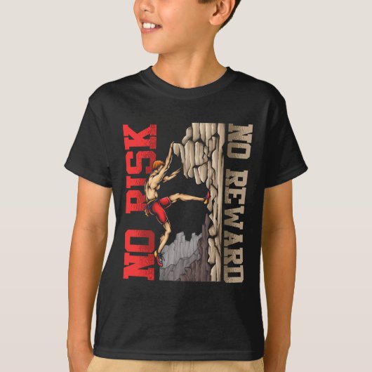 Geschenkidee Felsenklettern Boulderer T-Shirt (Vorderseite)