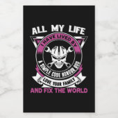 Geschenkidee für Badass Aircraft Mechanic Diesel Weinetikett (Einzelnes Label)