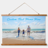 Geschenkidee für benutzerdefinierte Foto-Textband  Wandteppich Mit Holzrahmen (Vorne)